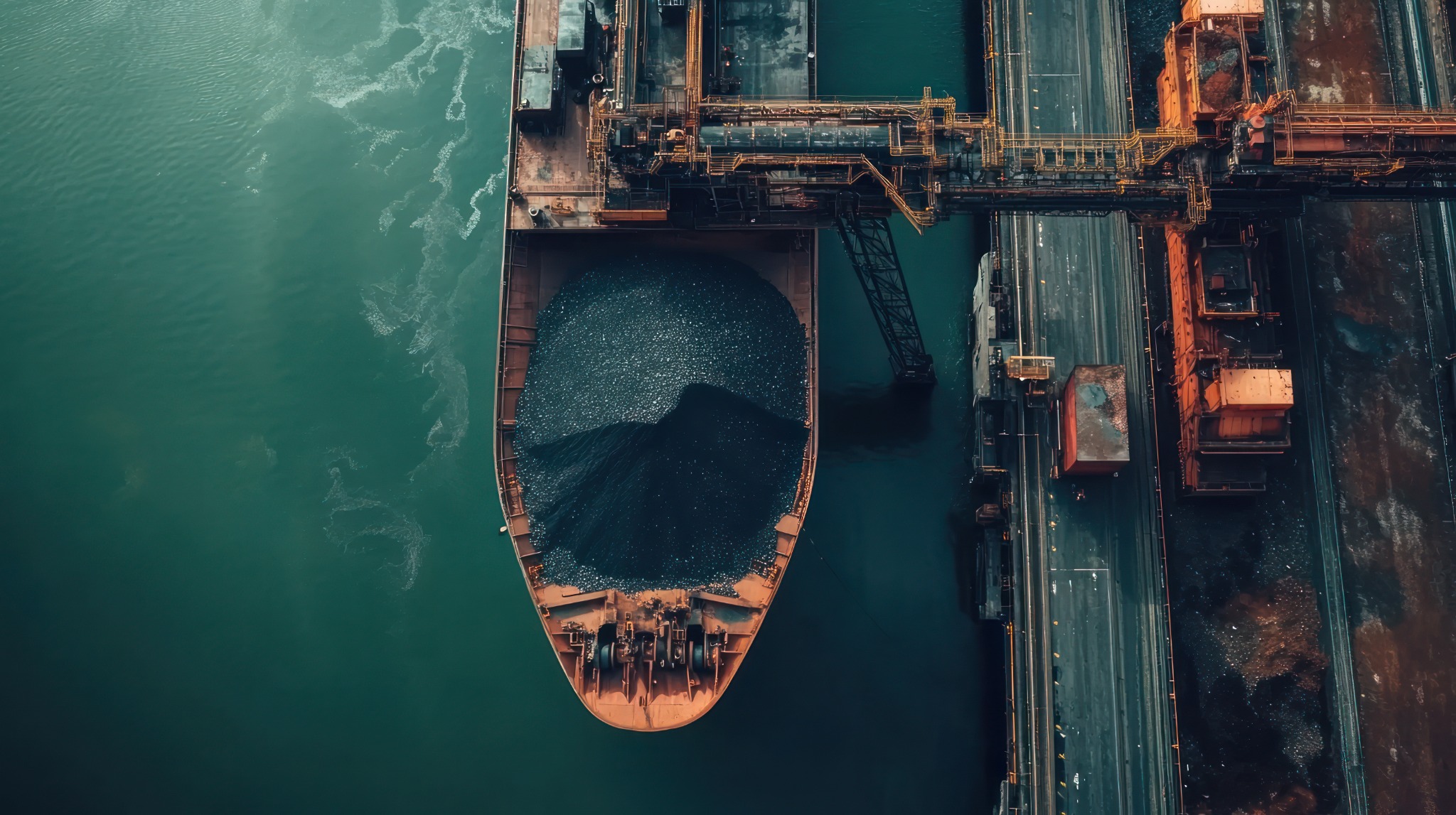 Bulk material handling at a port